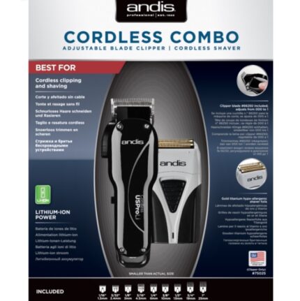 Cortadora y rasuradora Andis Cordless COMBO Adjustable Blade Clipper & Cordless Shaver