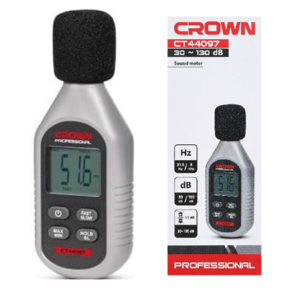 Medidor De Sonido Ruido Decibeles Sonometro Crown Ct44097