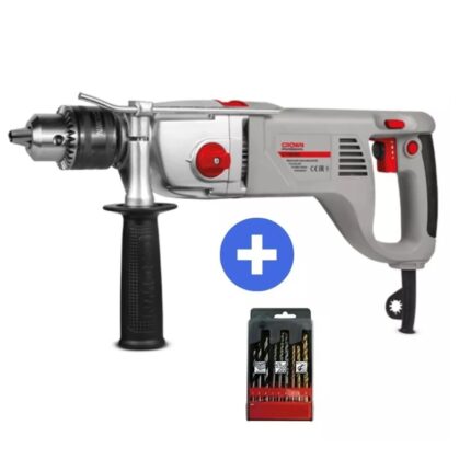 Taladro percutor 1200w muy potente 16mm + mechas Crown Japan CT10120